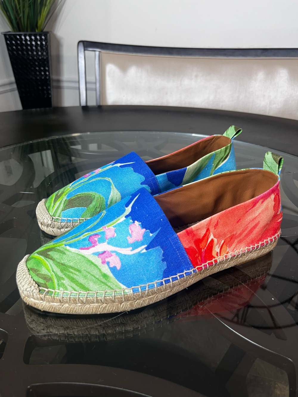 Ralph Lauren Purple Label
Bowsworth Floral Linen Mens
Espadrilles Sz 10.5 D NWT